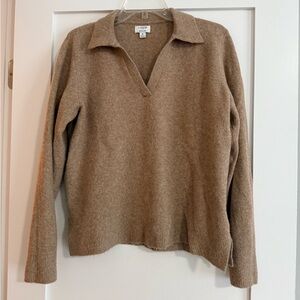 J. Crew Women's V-Neck Sweater in Warm Brown